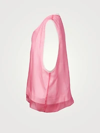 Hanato Silk And Cotton Sleeveless Top