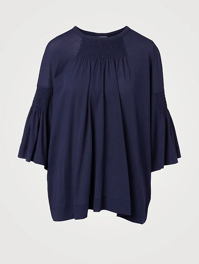Herke Cotton T-Shirt With Smocking