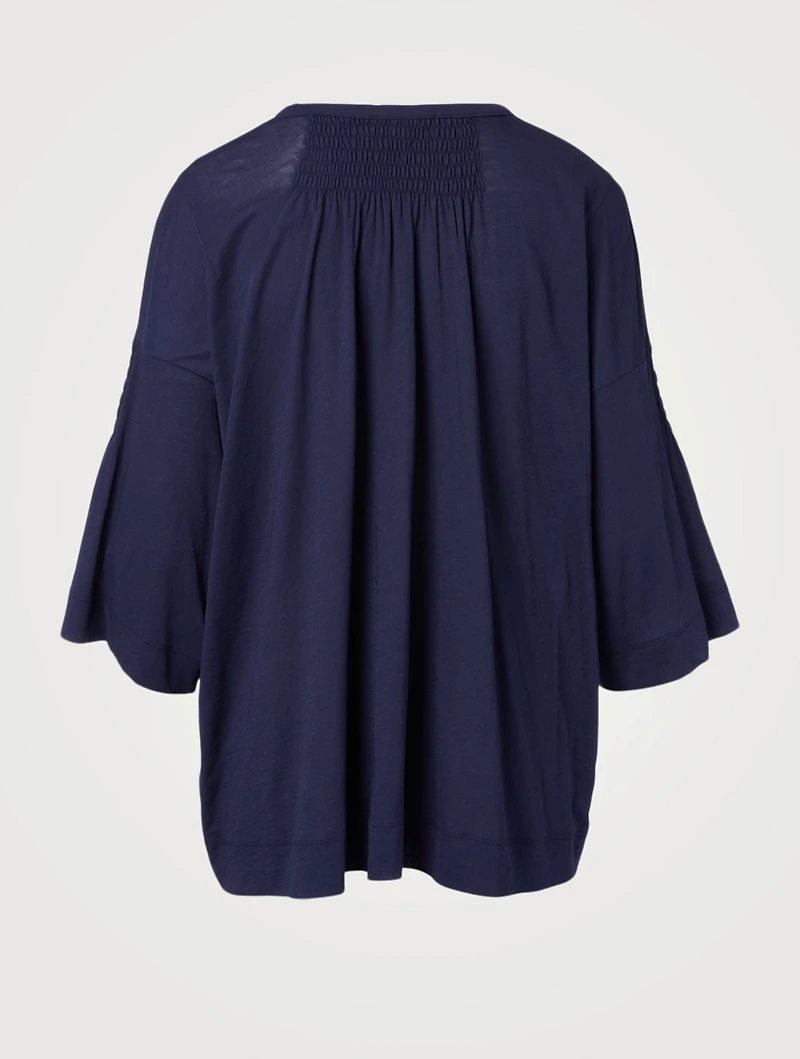 Herke Cotton T-Shirt With Smocking