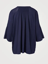 Herke Cotton T-Shirt With Smocking