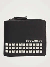 Studded Nylon Zip Wallet