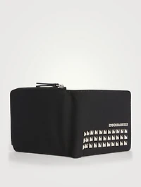 Studded Nylon Zip Wallet