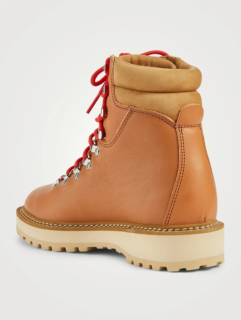 Monfumo Leather Lace-Up Ankle Boots