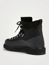 Roccia Vet Fabric And Leather Lace-Up Ankle Boots