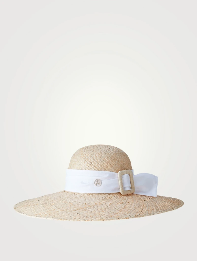Blanche Raffia Hat With Buckle