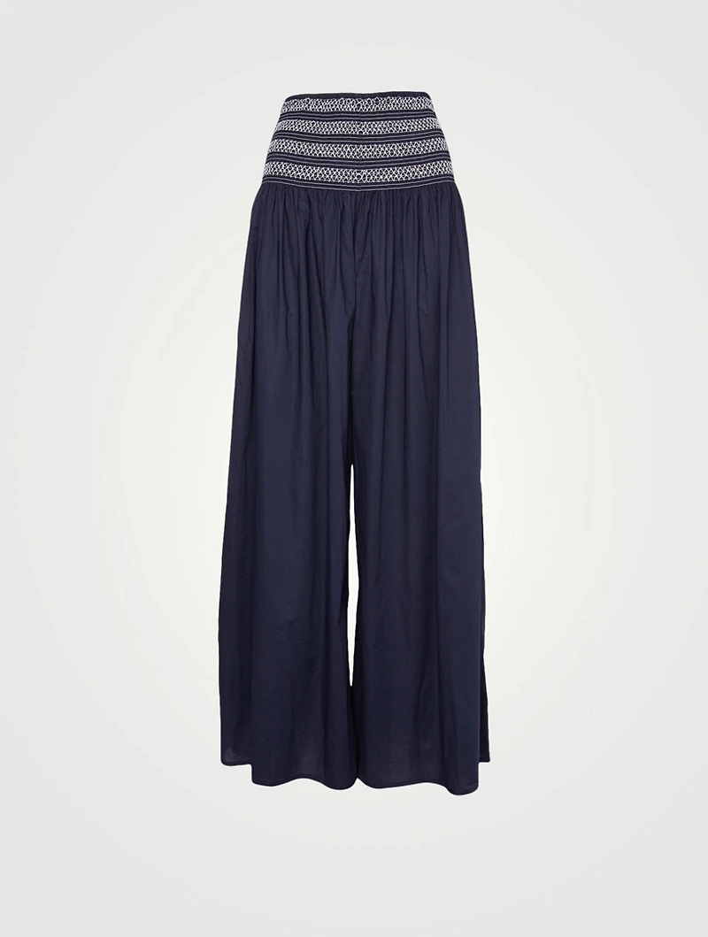 Morgan Organic Cotton Wide-Leg Pants