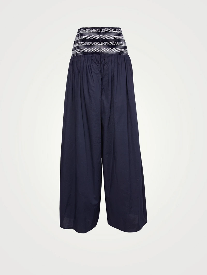 Morgan Organic Cotton Wide-Leg Pants