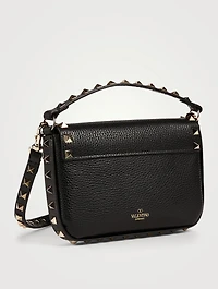 Mini Rockstud Leather Top Handle Bag