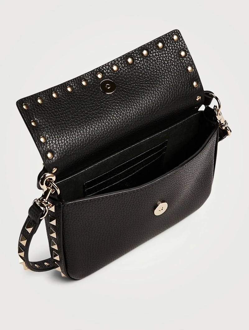 Mini Rockstud Leather Top Handle Bag