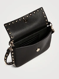 Mini Rockstud Leather Top Handle Bag
