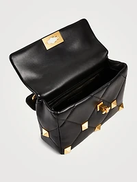 Medium Roman Stud Leather Shoulder Chain Bag