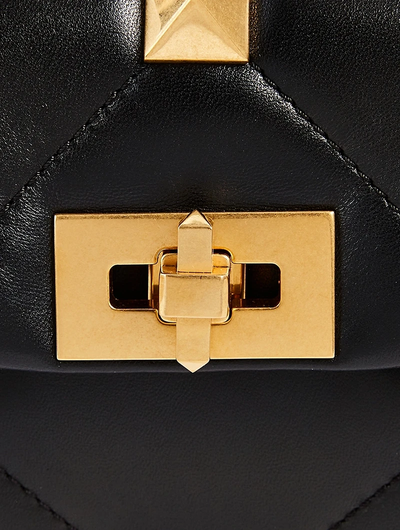 Medium Roman Stud Leather Shoulder Chain Bag