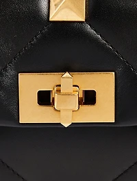 Medium Roman Stud Leather Shoulder Chain Bag