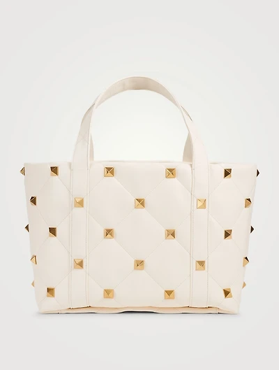 Roman Stud Leather Tote Bag
