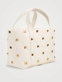 Roman Stud Leather Tote Bag