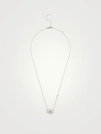 18K White Gold Pendant Necklace With Diamonds