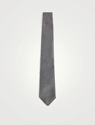 Silk Herringbone Jacquard Tie