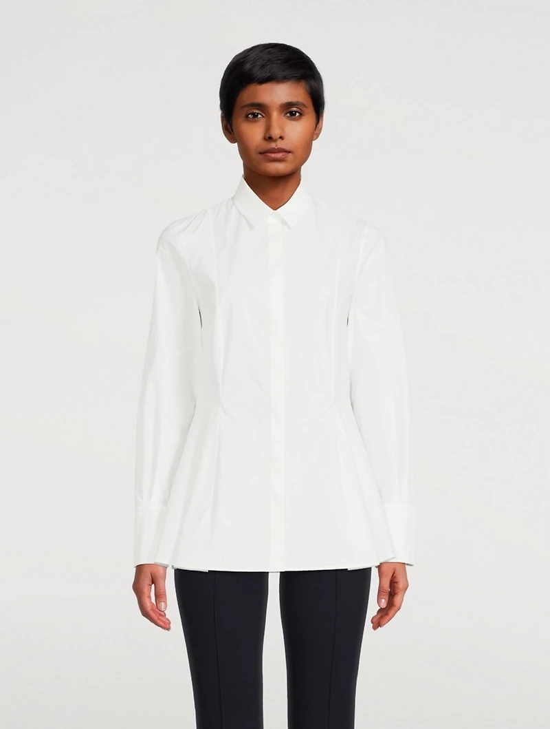 Cotton Peplum Shirt