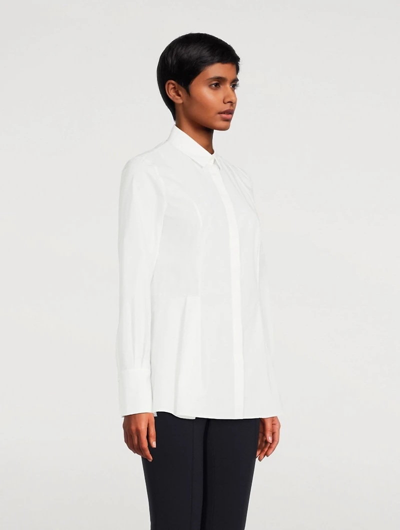Cotton Peplum Shirt