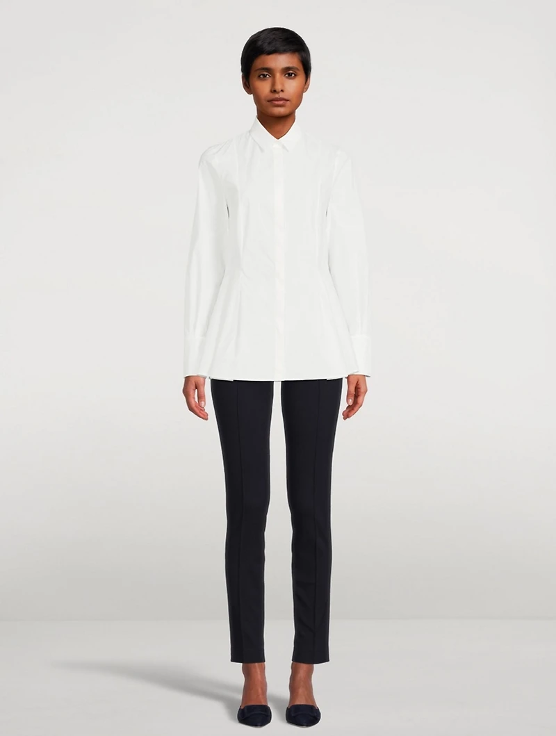 Cotton Peplum Shirt