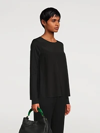 Silk Long-Sleeve T-Shirt
