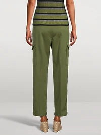 Wool Straight-Leg Cargo Pants
