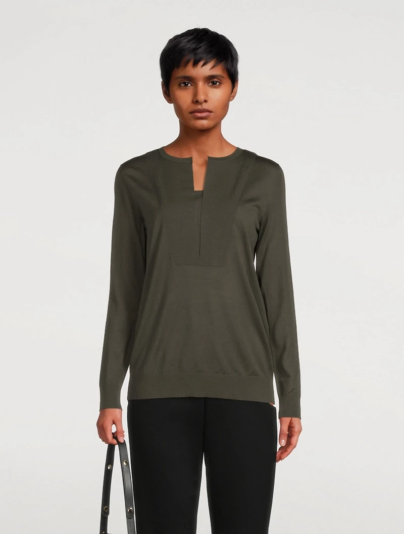Wool Trompe L'oeil Top