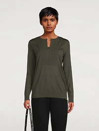 Wool Trompe L'oeil Top