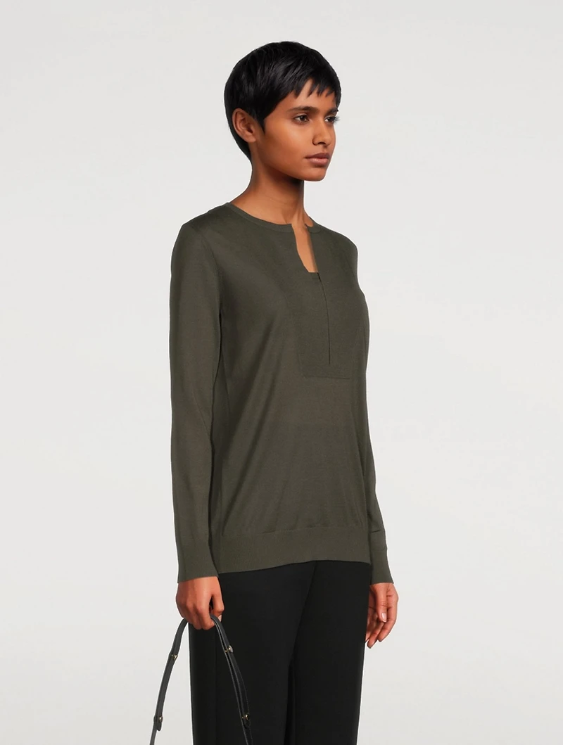 Wool Trompe L'oeil Top
