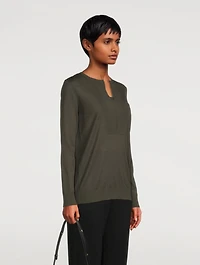 Wool Trompe L'oeil Top