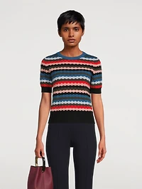 Wool Short-Sleeve Sweater