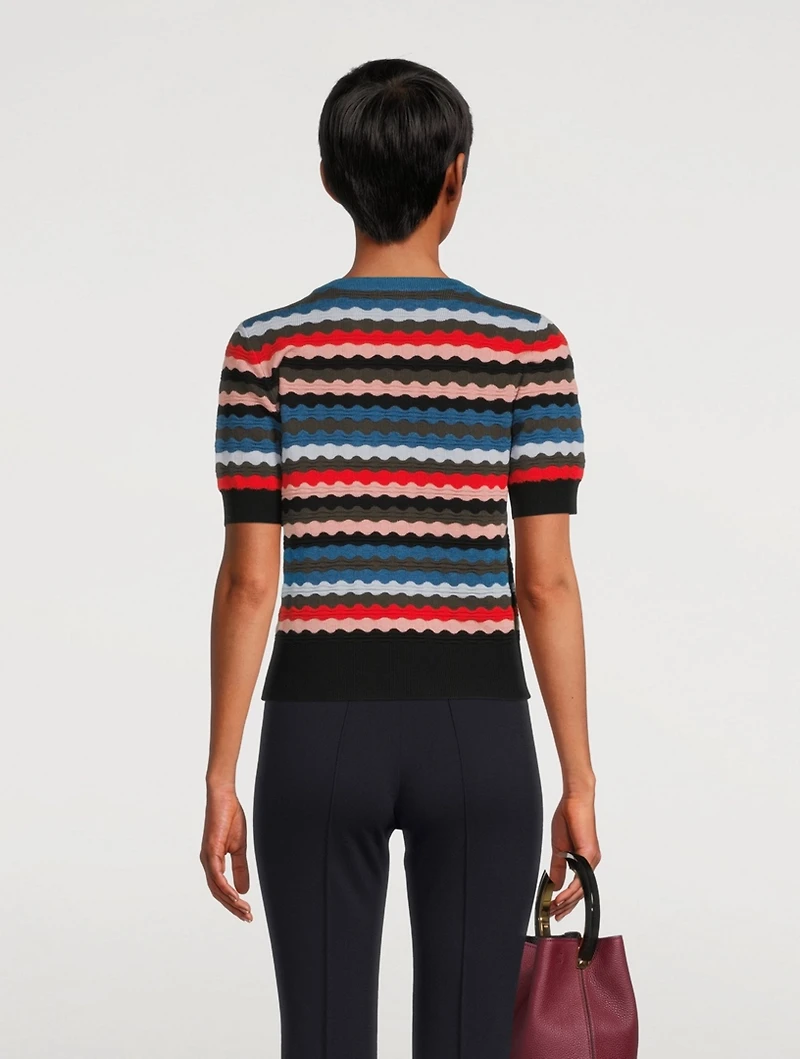 Wool Short-Sleeve Sweater