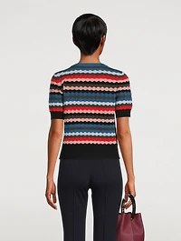 Wool Short-Sleeve Sweater