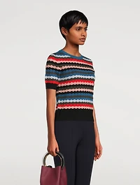 Wool Short-Sleeve Sweater