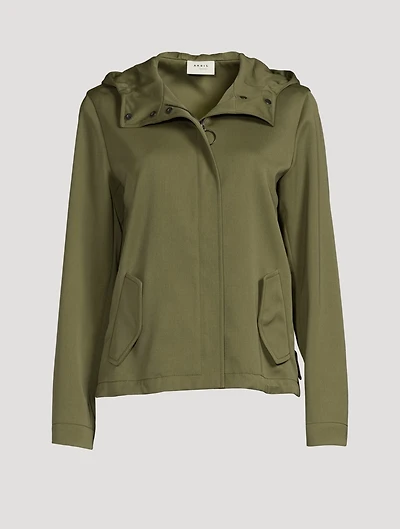 Techno Wool Jacket With Hood