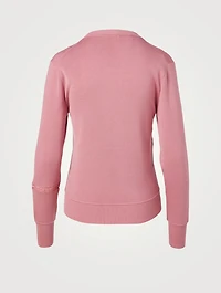 Silk And Cotton Sweater With Lace
