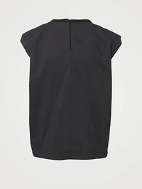 Christie Shoulder-Pad Sleeveless Top