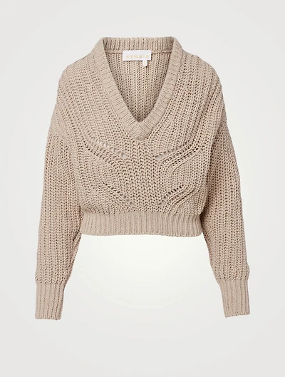 Elise V-Neck Cropped Sweater