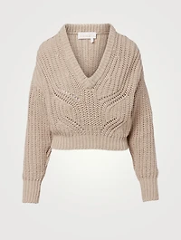 Elise V-Neck Cropped Sweater