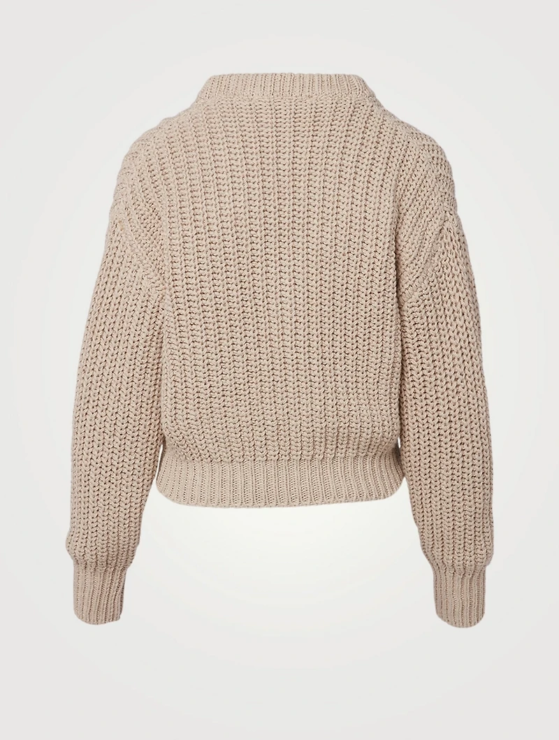 Elise V-Neck Cropped Sweater