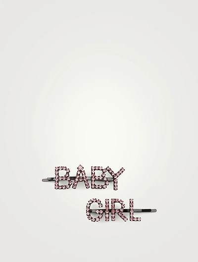Set Of Two Baby Girl Crystal Hair Pins