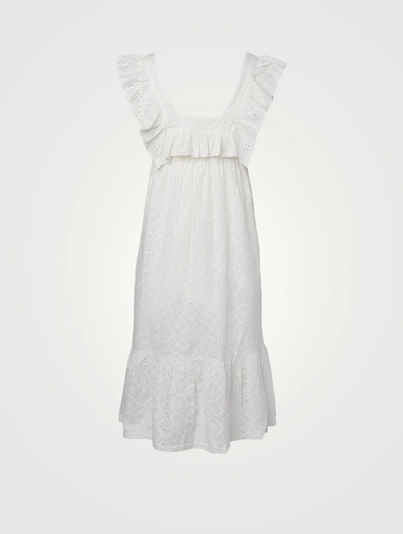 Byrd Embroidered Midi Dress