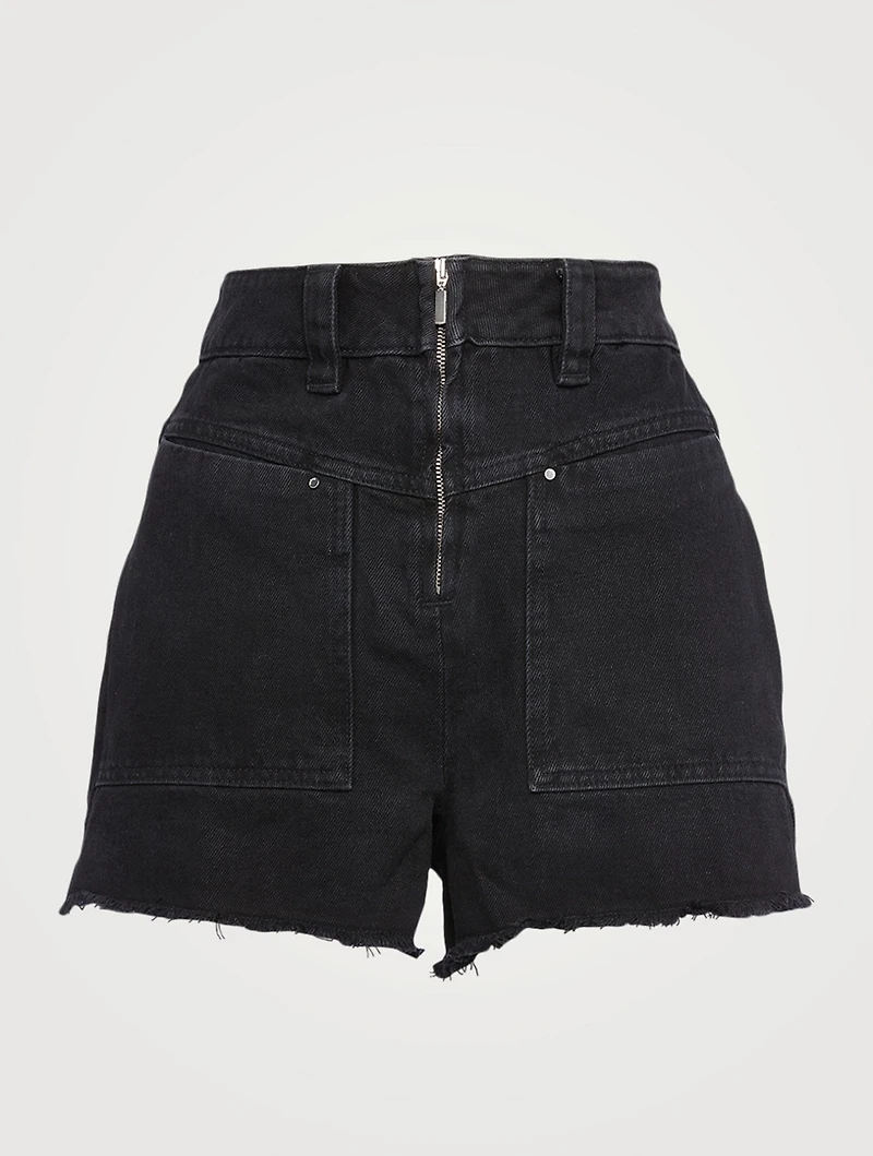 David High-Waisted Denim Shorts