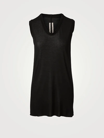 Silk Jersey Sleeveless T-Shirt