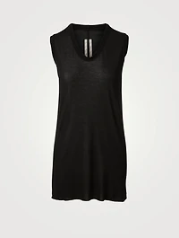 Silk Jersey Sleeveless T-Shirt
