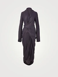 V-Neck Wrap Long Dress