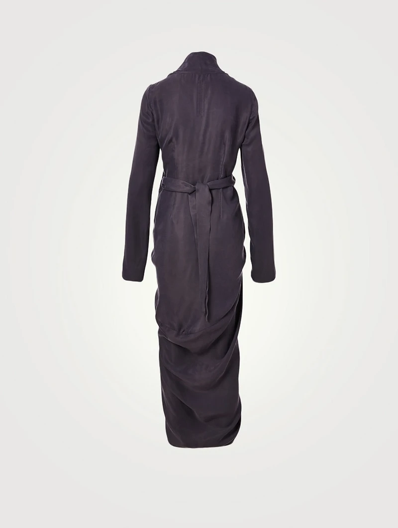 V-Neck Wrap Long Dress