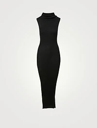 Wool Rib Sleeveless Midi Dress