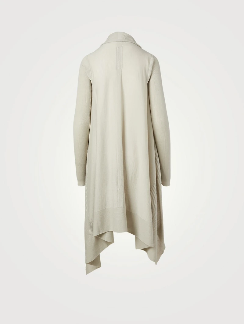 Wool Long Wrap Cardigan