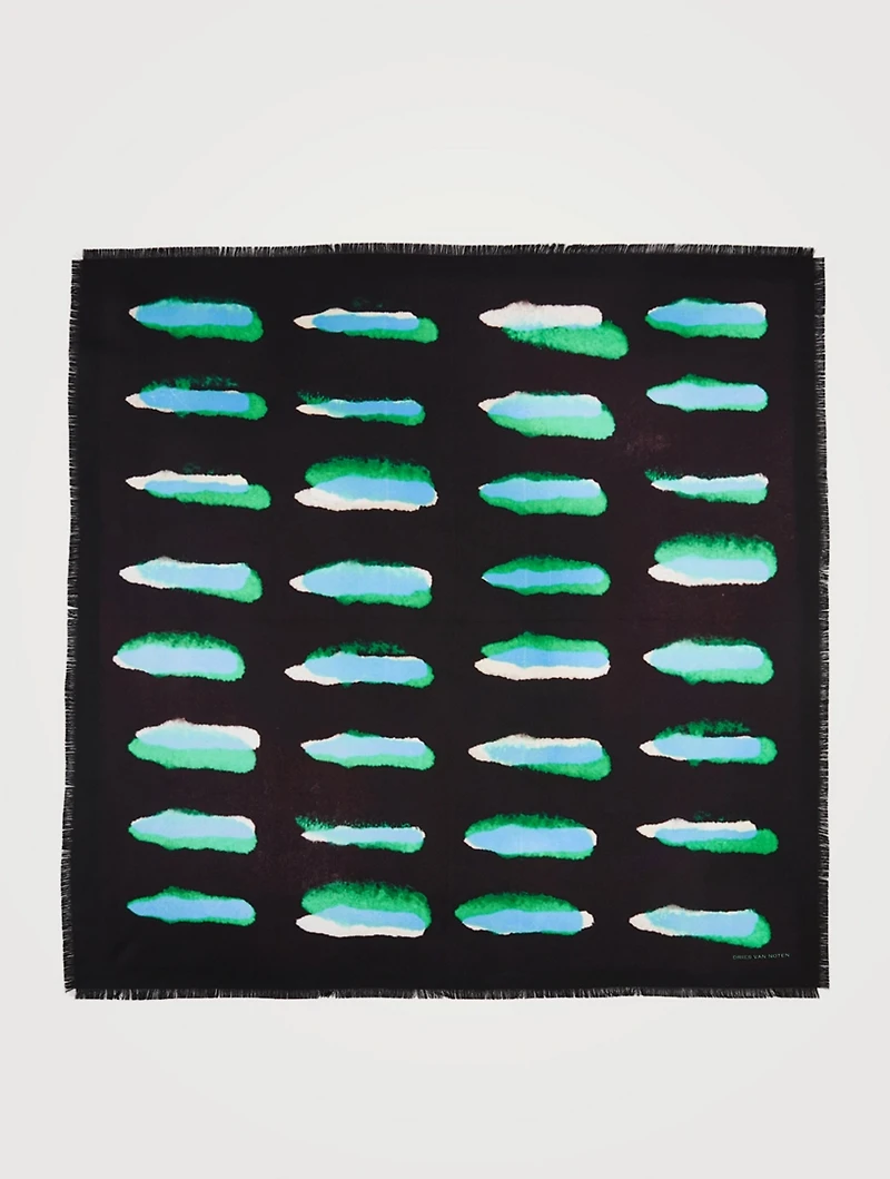 Silk Scarf In Abstract Print